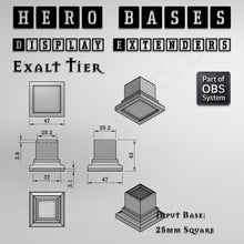Load image into Gallery viewer, Hero Bases Display Extenders | Squares and Rectangles | Convert Gaming Bases to Display Bases & Plinths - ModelBricks