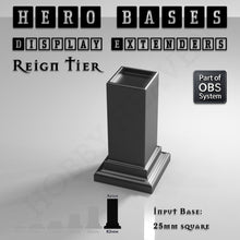 Load image into Gallery viewer, Hero Bases Display Extenders | Squares and Rectangles | Convert Gaming Bases to Display Bases & Plinths - ModelBricks