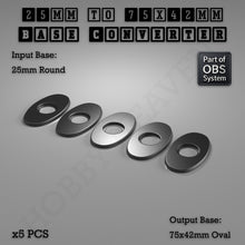 Load image into Gallery viewer, Round To Oval Bases Size Converters 3d Print Full Range - ModelBricks