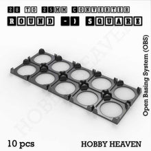 Load image into Gallery viewer, Round to Square Bases Shape and Size Converters 3d Print Full Range - ModelBricks