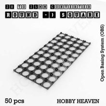 Load image into Gallery viewer, Round to Square Bases Shape and Size Converters 3d Print Full Range - ModelBricks