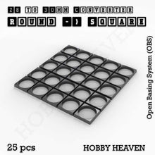 Load image into Gallery viewer, Round to Square Bases Shape and Size Converters 3d Print Full Range - ModelBricks