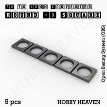 Load image into Gallery viewer, Round to Square Bases Shape and Size Converters 3d Print Full Range - ModelBricks