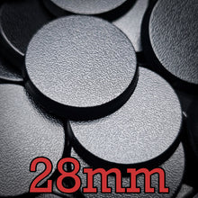 Load image into Gallery viewer, 28mm Round Plain Plastic Bases for Wargaming Miniatures | Hobby Heaven - ModelBricks
