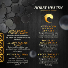 Load image into Gallery viewer, 28mm Round Plain Plastic Bases for Wargaming Miniatures | Hobby Heaven - ModelBricks