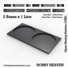 Load image into Gallery viewer, Round to Square Movement Trays Adapters for Tabletop Games - ModelBricks