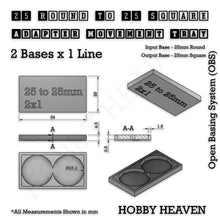 Load image into Gallery viewer, Round to Square Movement Trays Adapters for Tabletop Games - ModelBricks