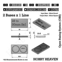 Load image into Gallery viewer, Round to Square Movement Trays Adapters for Tabletop Games - ModelBricks