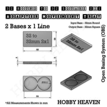 Load image into Gallery viewer, Round to Square Movement Trays Adapters for Tabletop Games - ModelBricks