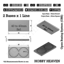 Load image into Gallery viewer, Round to Square Movement Trays Adapters for Tabletop Games - ModelBricks
