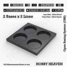 Load image into Gallery viewer, Round to Square Movement Trays Adapters for Tabletop Games - ModelBricks