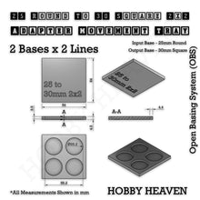 Load image into Gallery viewer, Round to Square Movement Trays Adapters for Tabletop Games - ModelBricks