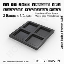 Load image into Gallery viewer, Square and Rectangle Movement Trays Adapters for Tabletop Games - ModelBricks