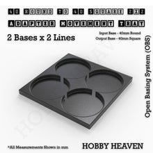 Load image into Gallery viewer, Round to Square Movement Trays Adapters for Tabletop Games - ModelBricks