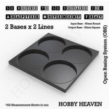 Load image into Gallery viewer, Round to Square Movement Trays Adapters for Tabletop Games - ModelBricks