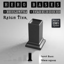 Load image into Gallery viewer, Hero Bases Display Extenders | Squares and Rectangles | Convert Gaming Bases to Display Bases & Plinths - ModelBricks