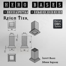 Load image into Gallery viewer, Hero Bases Display Extenders | Squares and Rectangles | Convert Gaming Bases to Display Bases & Plinths - ModelBricks