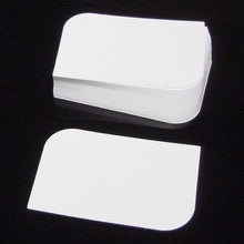 Load image into Gallery viewer, 100 White Leaf Semi Rounded Blank Business Cards 250gsm, Stamp, Print, ATC. - ModelBricks