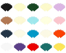 Load image into Gallery viewer, 100 Rectangle Scalloped Gift Tags with White Satin Ribbon - 21 Colours Christmas - ModelBricks