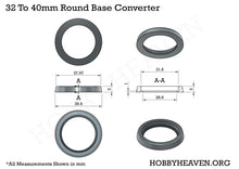 Load image into Gallery viewer, 32 to 40mm Round Bases Converters 3d Print - ModelBricks