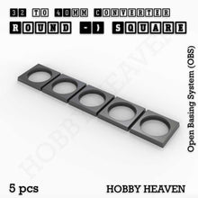 Load image into Gallery viewer, Round to Square Bases Shape and Size Converters 3d Print Full Range - ModelBricks