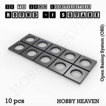 Load image into Gallery viewer, Round to Square Bases Shape and Size Converters 3d Print Full Range - ModelBricks
