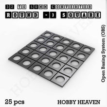 Load image into Gallery viewer, Round to Square Bases Shape and Size Converters 3d Print Full Range - ModelBricks