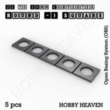 Load image into Gallery viewer, Round to Square Bases Shape and Size Converters 3d Print Full Range - ModelBricks