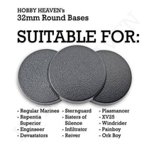 Load image into Gallery viewer, 32mm Round Plain Plastic Bases - ModelBricks