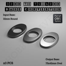 Load image into Gallery viewer, Round To Oval Bases Size Converters 3d Print Full Range - ModelBricks