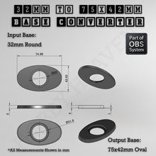 Load image into Gallery viewer, Round To Oval Bases Size Converters 3d Print Full Range - ModelBricks