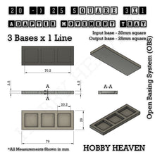 Load image into Gallery viewer, Square and Rectangle Movement Trays Adapters for Tabletop Games - ModelBricks