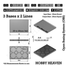 Load image into Gallery viewer, Round to Square Movement Trays Adapters for Tabletop Games - ModelBricks