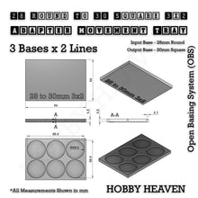 Load image into Gallery viewer, Round to Square Movement Trays Adapters for Tabletop Games - ModelBricks