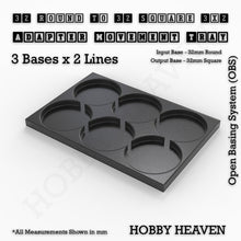Load image into Gallery viewer, Round to Square Movement Trays Adapters for Tabletop Games - ModelBricks