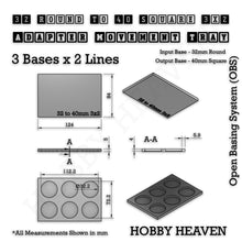 Load image into Gallery viewer, Round to Square Movement Trays Adapters for Tabletop Games - ModelBricks