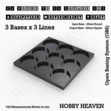 Load image into Gallery viewer, Round to Square Movement Trays Adapters for Tabletop Games - ModelBricks
