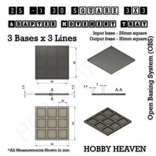 Load image into Gallery viewer, Square and Rectangle Movement Trays Adapters for Tabletop Games - ModelBricks