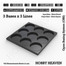 Load image into Gallery viewer, Round to Square Movement Trays Adapters for Tabletop Games - ModelBricks