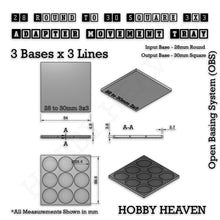 Load image into Gallery viewer, Round to Square Movement Trays Adapters for Tabletop Games - ModelBricks