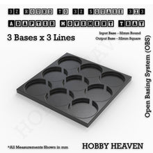 Load image into Gallery viewer, Round to Square Movement Trays Adapters for Tabletop Games - ModelBricks