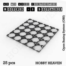 Load image into Gallery viewer, Round to Square Bases Shape and Size Converters 3d Print Full Range - ModelBricks
