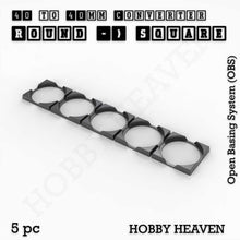 Load image into Gallery viewer, Round to Square Bases Shape and Size Converters 3d Print Full Range - ModelBricks