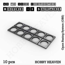 Load image into Gallery viewer, Round to Square Bases Shape and Size Converters 3d Print Full Range - ModelBricks