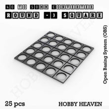 Load image into Gallery viewer, Round to Square Bases Shape and Size Converters 3d Print Full Range - ModelBricks