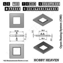 Load image into Gallery viewer, Square to Square Bases Size Converters 3d Print Full Range - ModelBricks