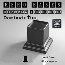 Load image into Gallery viewer, Hero Bases Display Extenders | Squares and Rectangles | Convert Gaming Bases to Display Bases & Plinths - ModelBricks