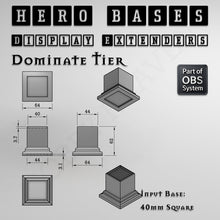 Load image into Gallery viewer, Hero Bases Display Extenders | Squares and Rectangles | Convert Gaming Bases to Display Bases & Plinths - ModelBricks