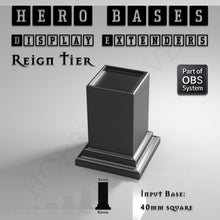 Load image into Gallery viewer, Hero Bases Display Extenders | Squares and Rectangles | Convert Gaming Bases to Display Bases & Plinths - ModelBricks