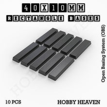 Load image into Gallery viewer, Rectangle Bases Range Sizes - 75x30mm to 125x40mm Medium Sizes 3d Print Full Range Tabletop Games - ModelBricks